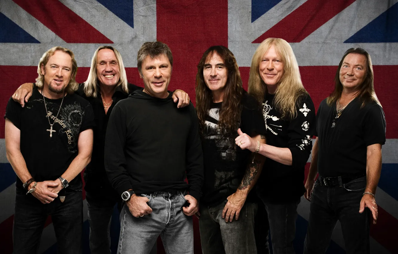 Photo wallpaper flag, metal, Iron Maiden