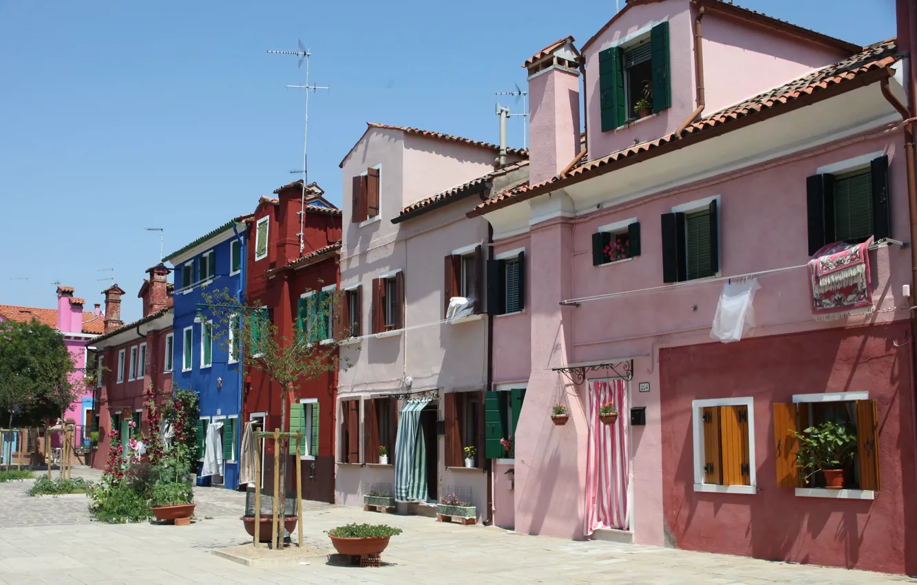 Photo wallpaper home, Italy, Venice, Burano island