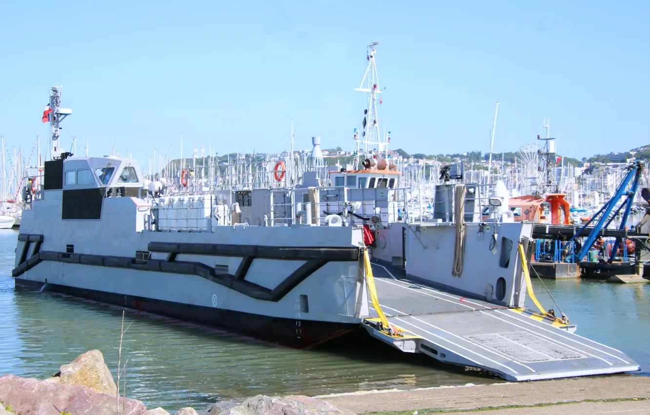Photo wallpaper landing, French Navy, self-propelled die