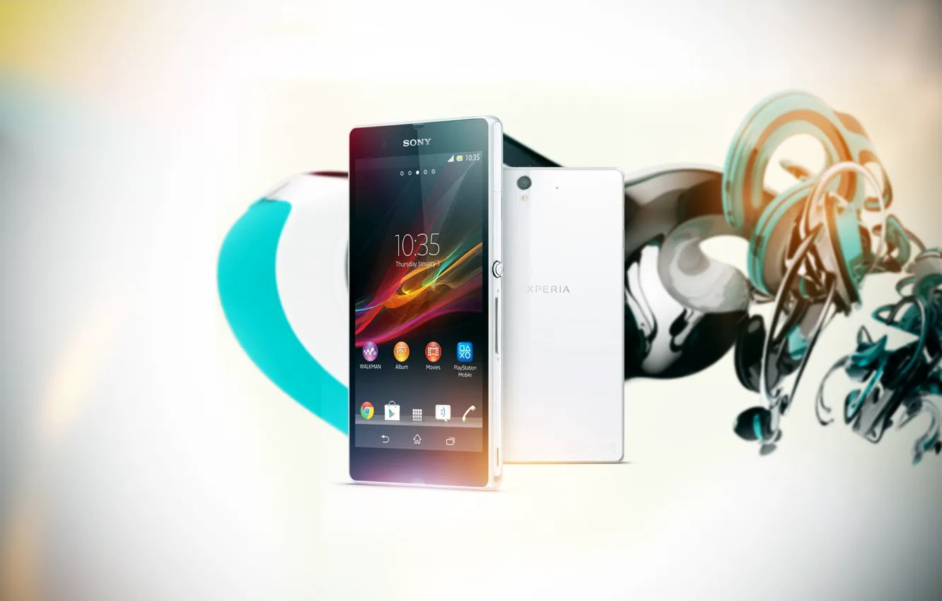 Photo wallpaper white, abstract, white, Sony, xperia, Sonia