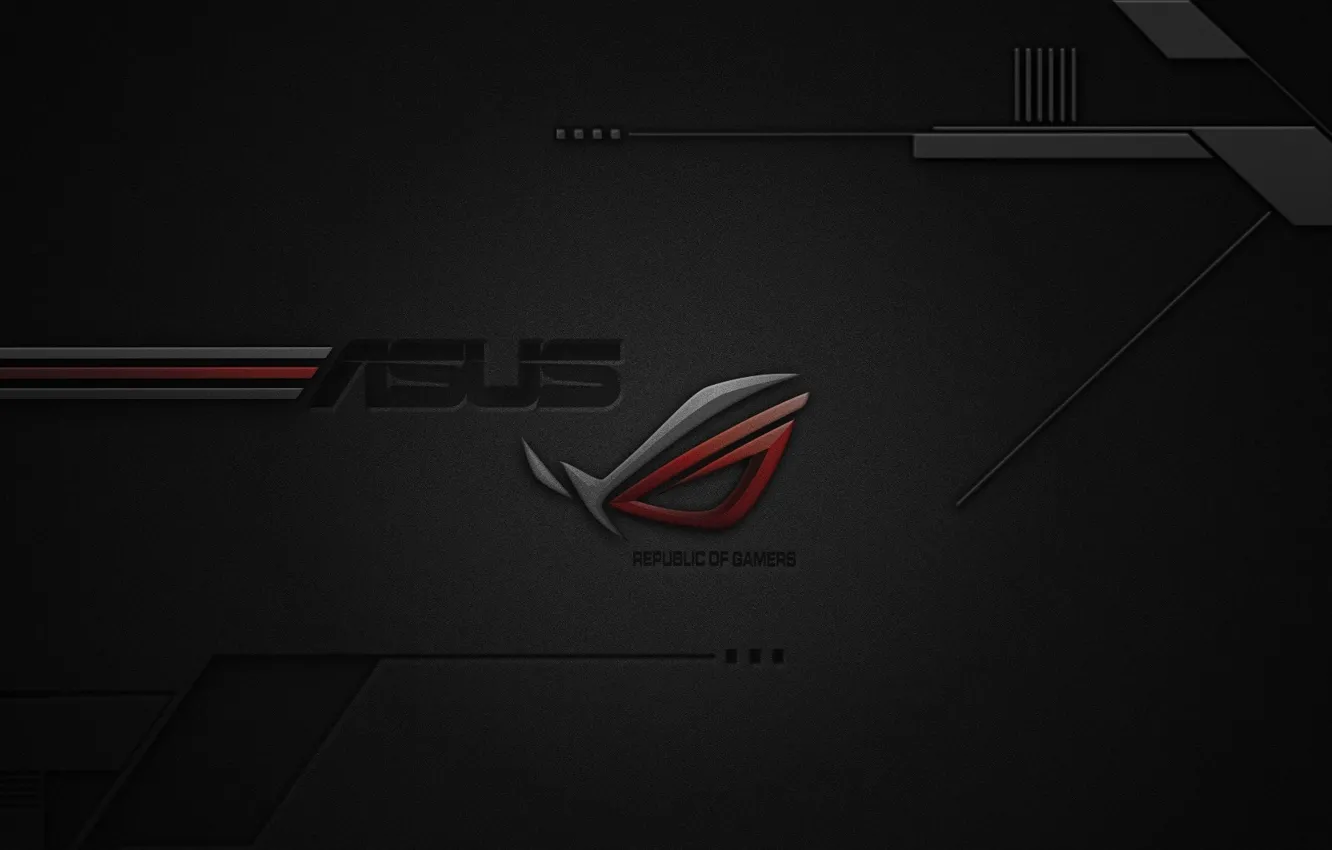 Photo wallpaper logo, digital art, asus, ASUS, republic of gamers, Republic of Gamers