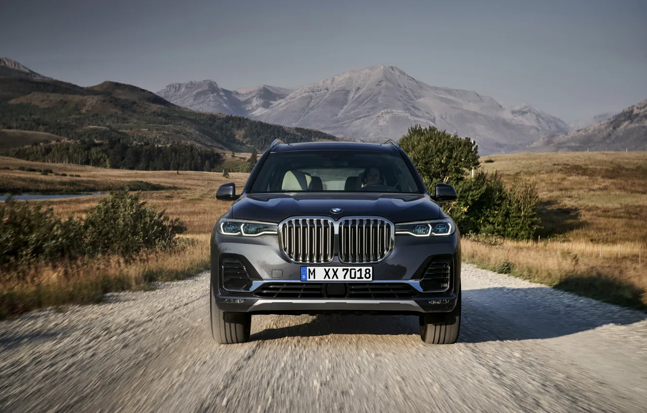 Photo wallpaper road, BMW, before, 2018, crossover, SUV, 2019, BMW X7