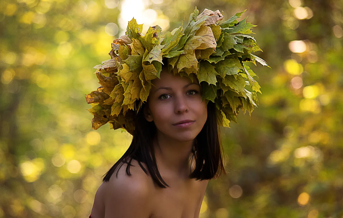 Photo wallpaper autumn, girl, mood, the situation, other