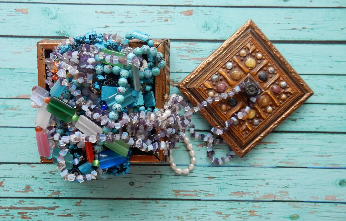 Photo wallpaper decoration, background, box, beads, widescreen, background, фон background, the Wallpapers