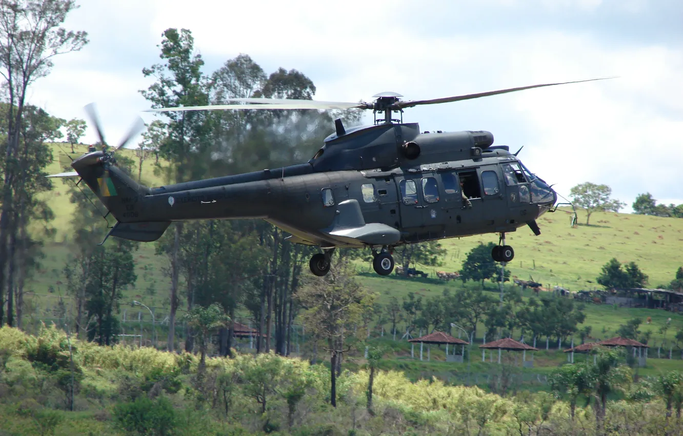 Photo wallpaper Brazil, Brazilian army, Brazilian Armed Forces, H-225M, Helibras 225M