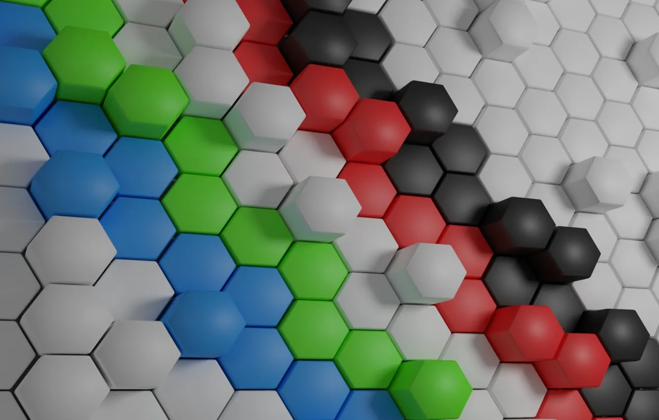 Photo wallpaper Surface, Shaped Background, Hexagon Wallpaper
