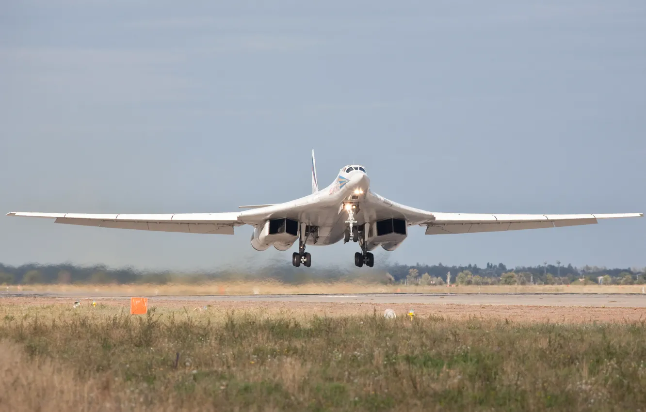 Photo wallpaper the rise, strategic, The Tu-160, supersonic, bomber bomber, "White Swan"