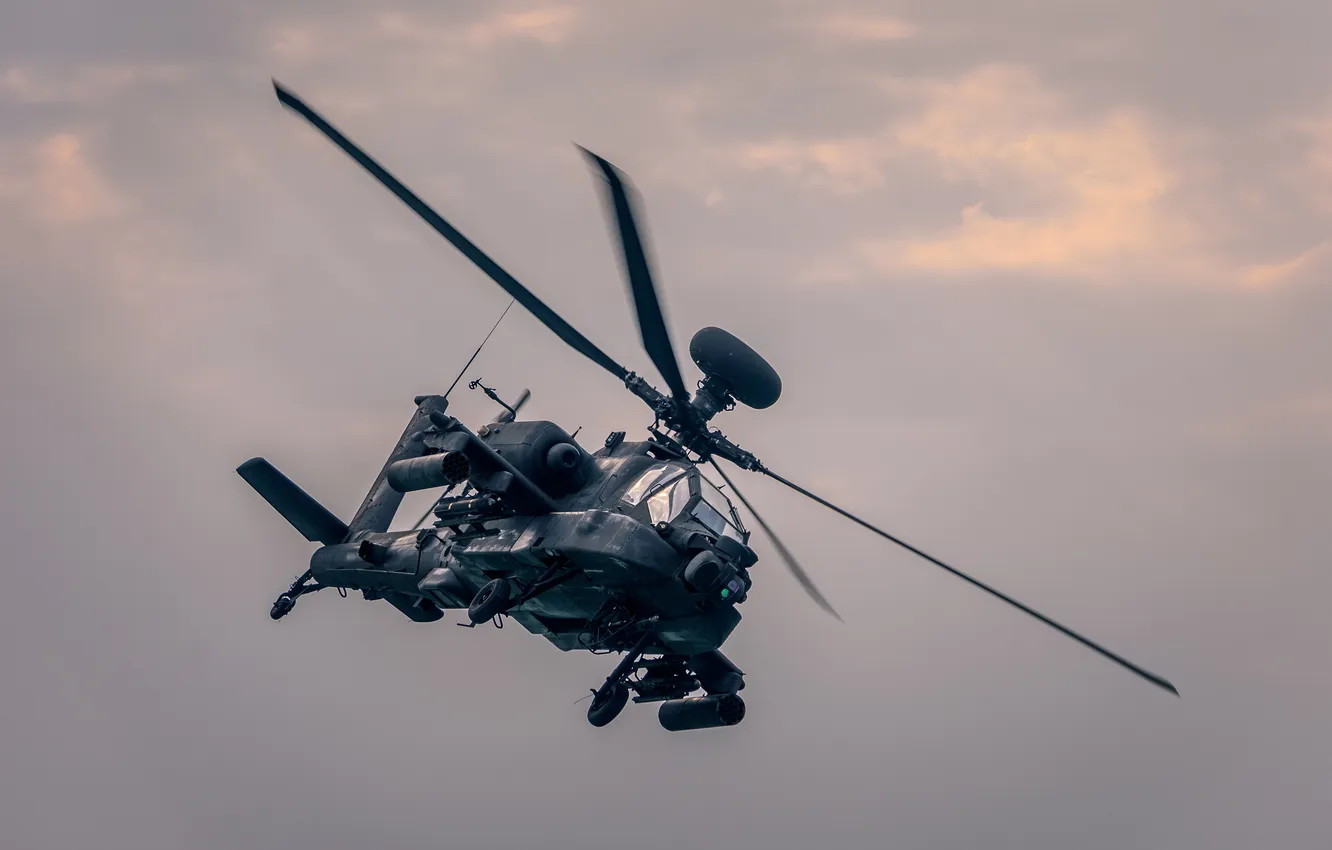 Photo wallpaper Chopper, flight, Air, Guns, army, fly, helicopter, aviation