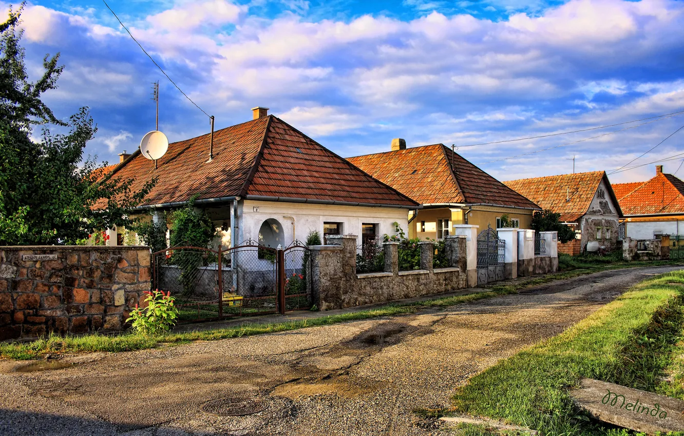 Photo wallpaper home, street, Hungary, Cserépfalu