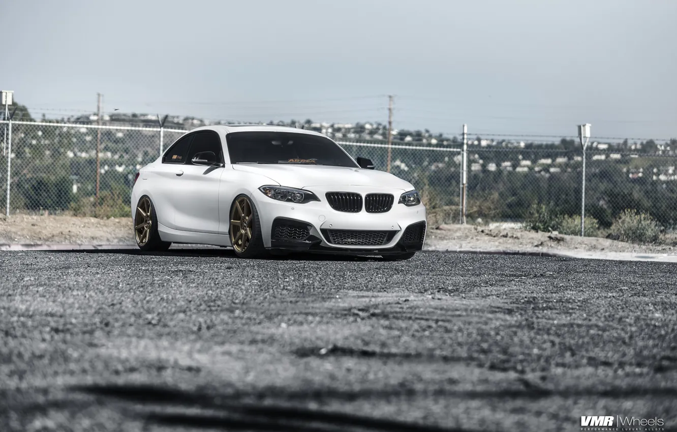 Photo wallpaper car, BMW, Coupe, 2 Series, Alpine White