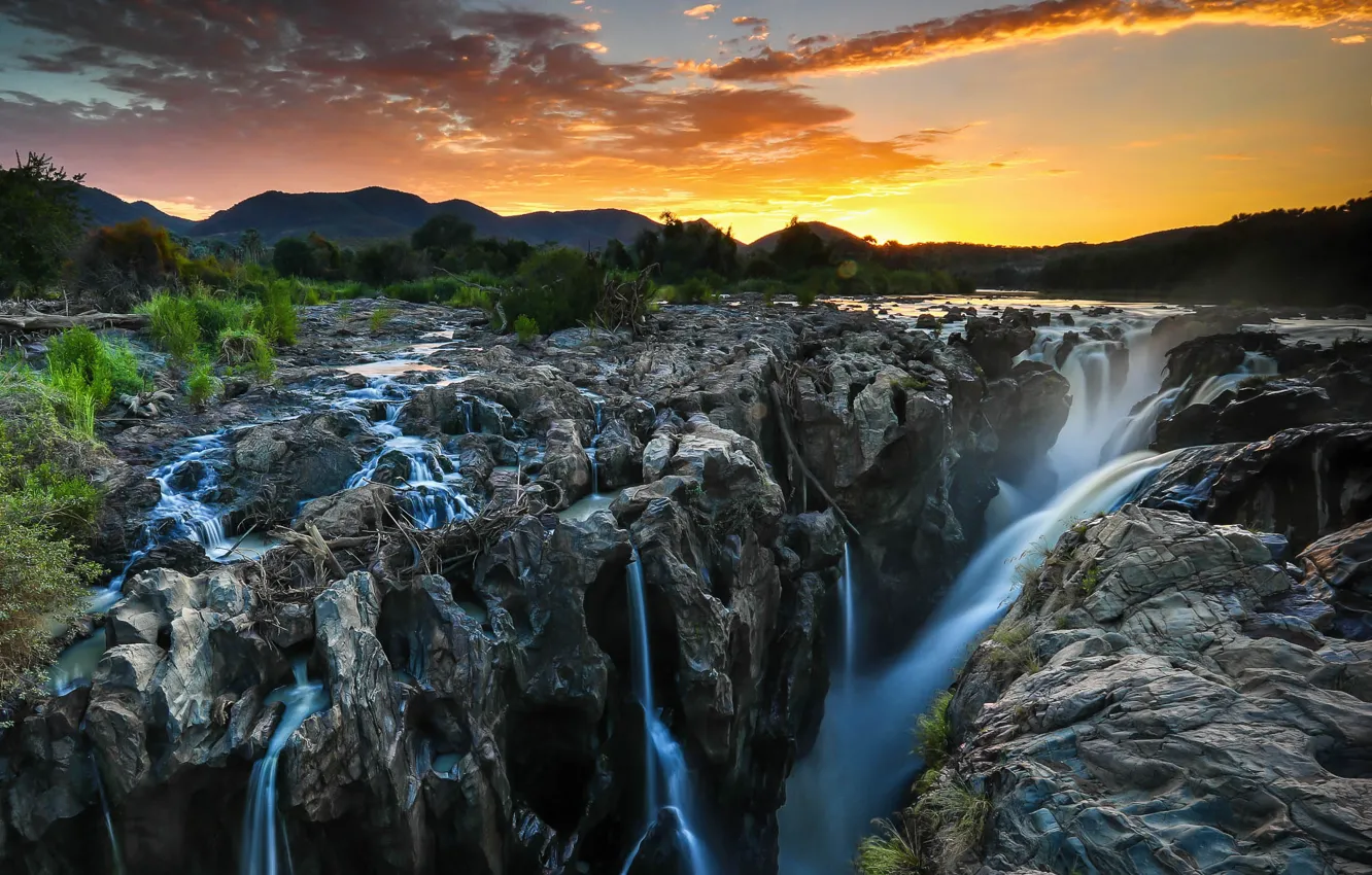 Photo wallpaper waterfall, Namibia, Namibia