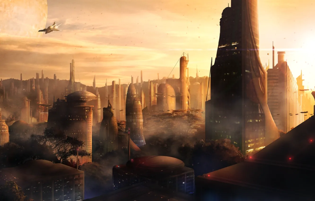 Photo wallpaper planet, sity, sector 18