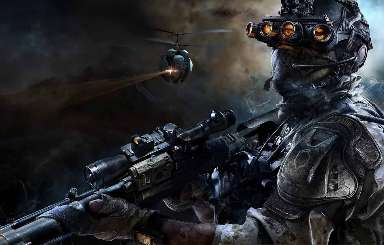Photo wallpaper mask, costume, sniper, announcement, Sniper: Ghost Warrior 3