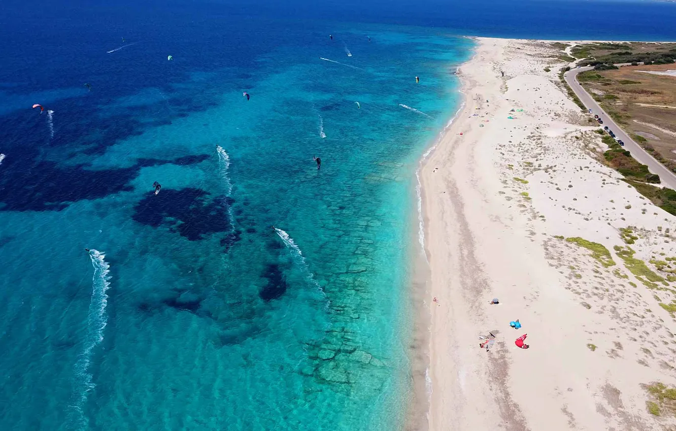 Photo wallpaper sea, beach, Greece, resort, The Aegean sea, the, Agios Ioannis, Agios Ioannis