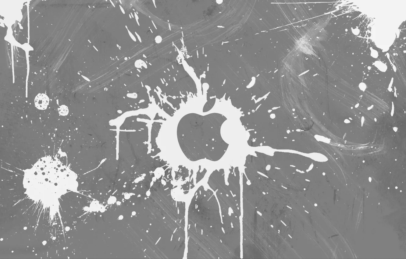 Photo wallpaper white, blot, apple