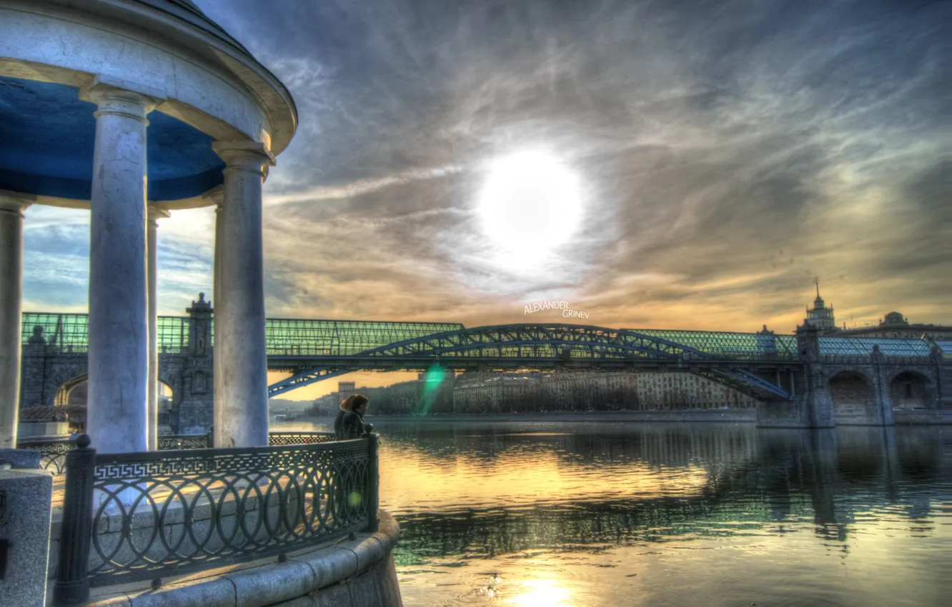 Photo wallpaper bridge, river, photographer, photography, photographer, Alexander Grinev