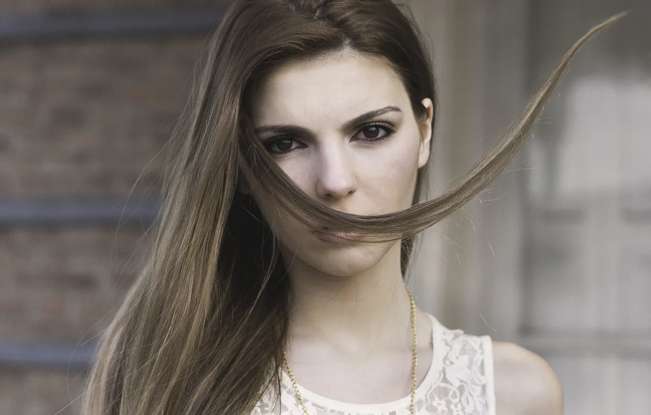 Photo wallpaper look, girl, portrait