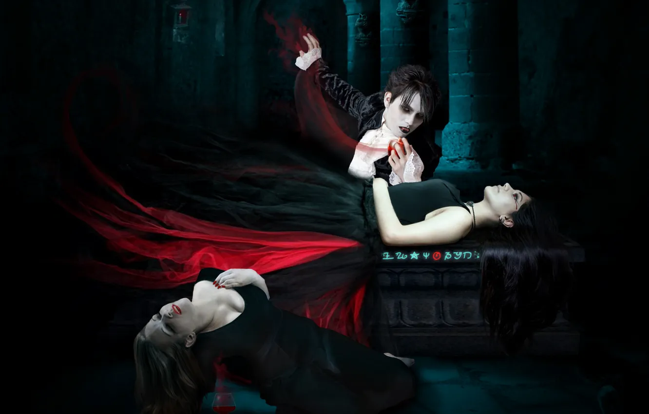 Photo wallpaper fantasy, Wallpaper, vampire, dark, a vampire
