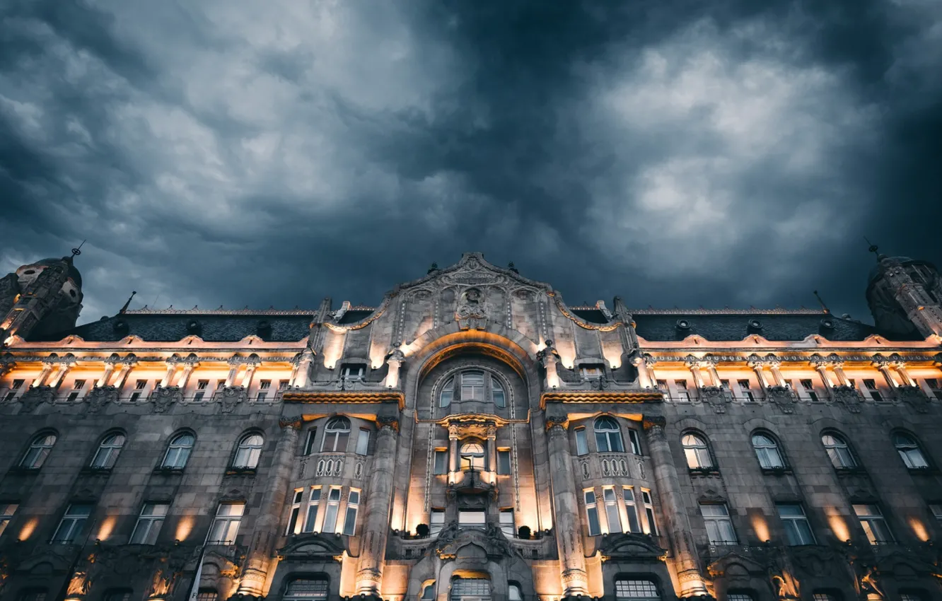 Photo wallpaper night, the city, Grand Budapest Hotel