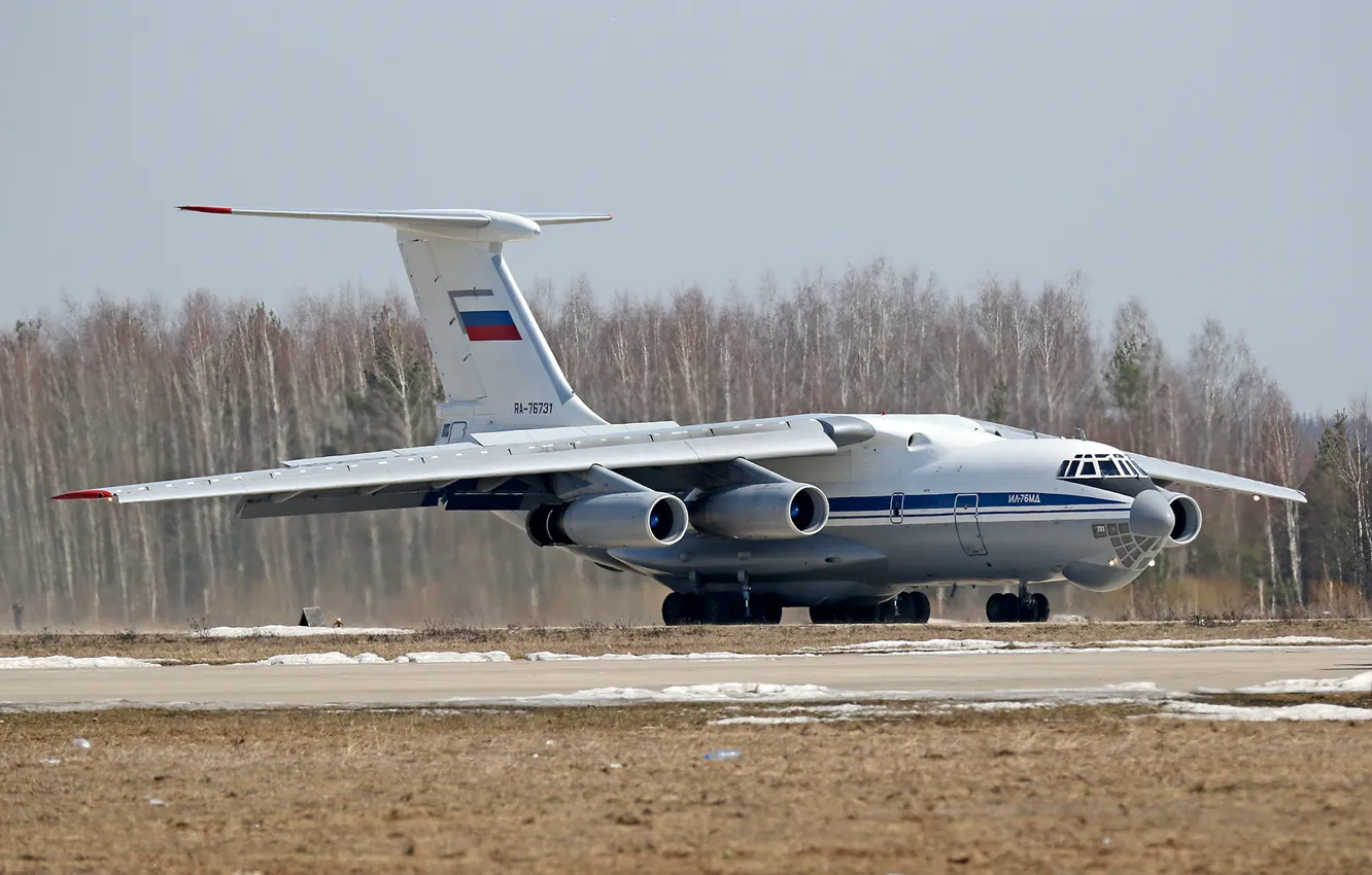 Photo wallpaper the plane, military transport, Ilyushin, Heavy, Il-76MD, Candid, Vladislav Perminov