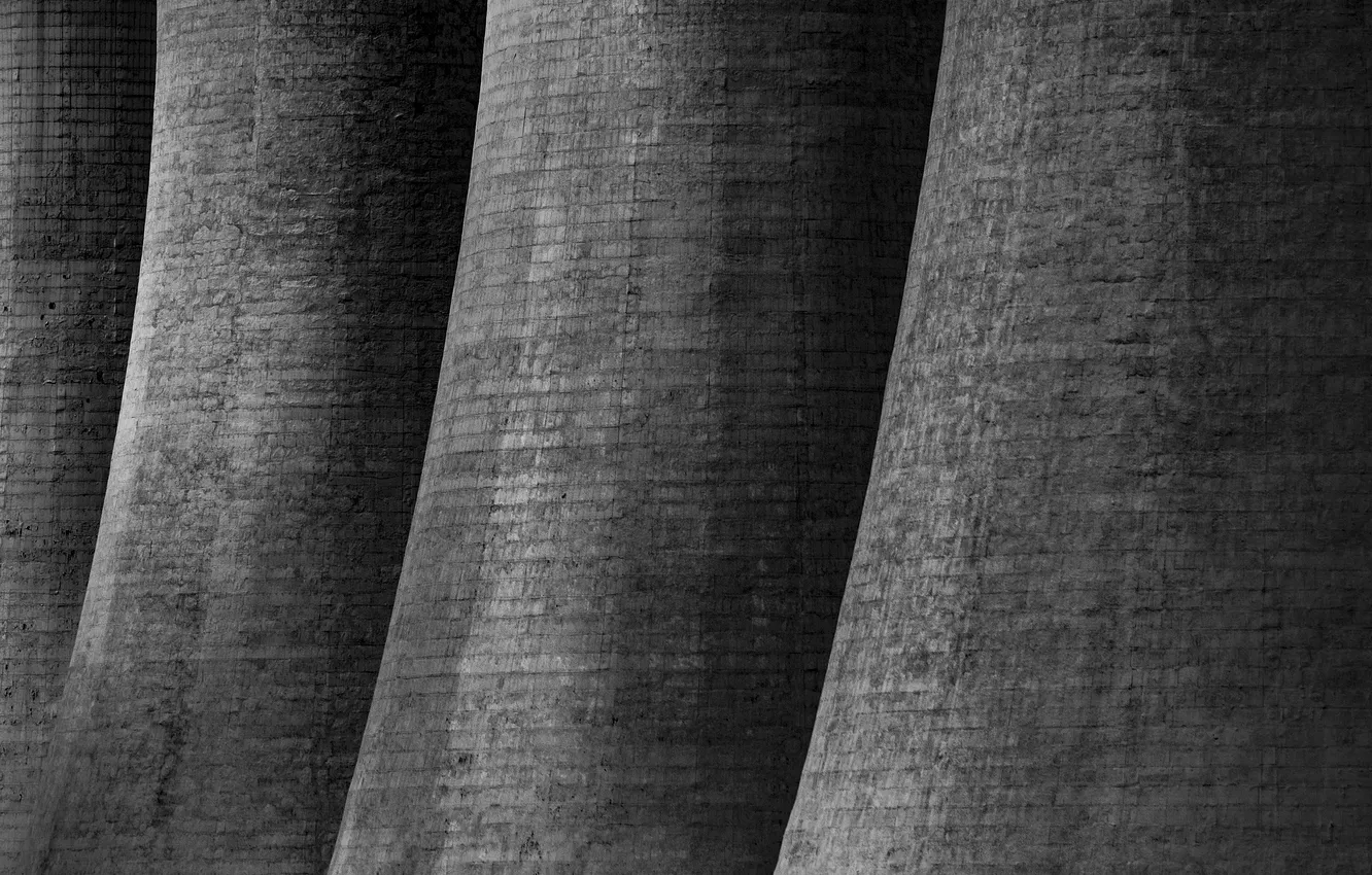 Photo wallpaper white, black, chimneys, Towers, nuclear power plant