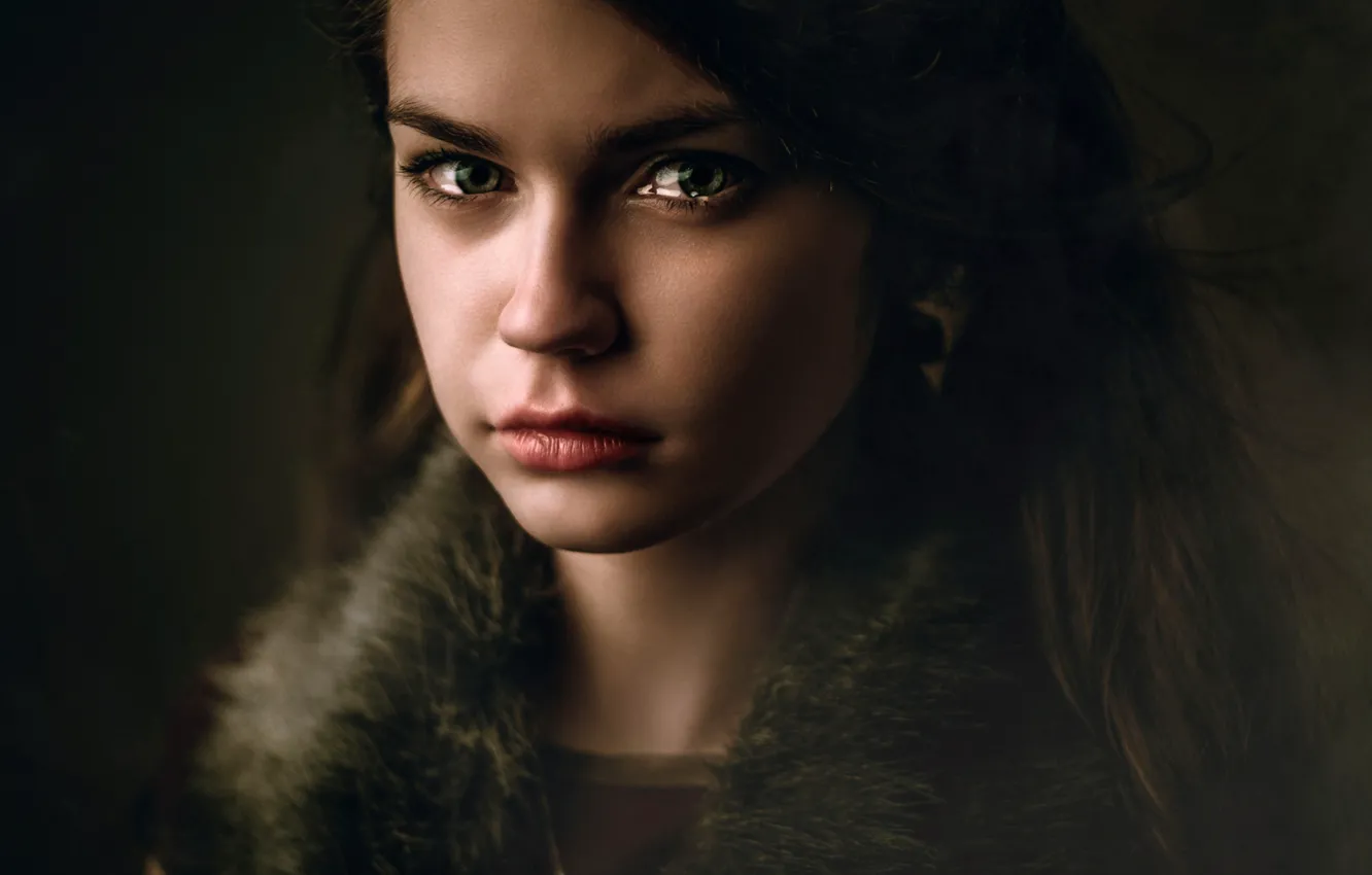 Photo wallpaper portrait, tears, sponge