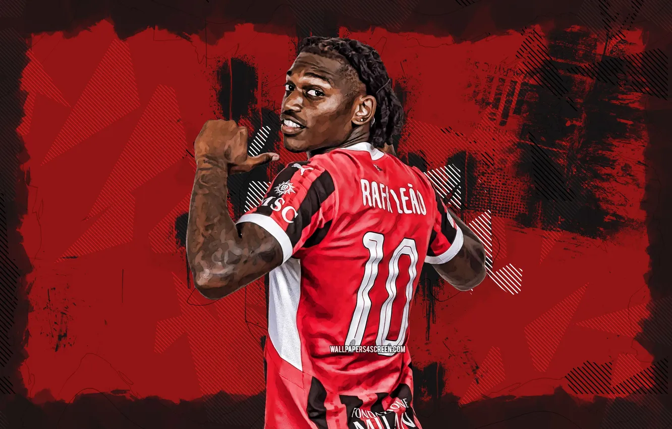 Photo wallpaper football, ac milan, Milan, Leao, Rafael Leao, Rafa Leao