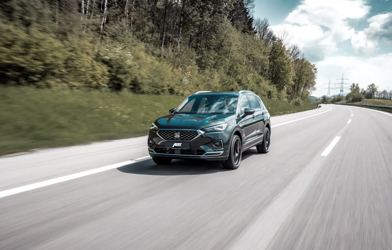 Photo wallpaper road, speed, crossover, ABBOT, Seat, 2019, Tarraco