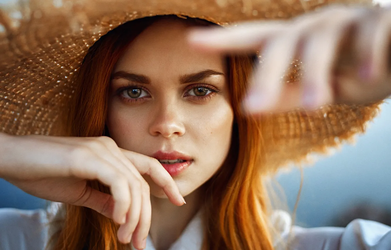 Photo wallpaper look, girl, close-up, face, George Chernyadev, Georgy Chernyadyev, Victoria Ageeva, Viktoria Ageeva