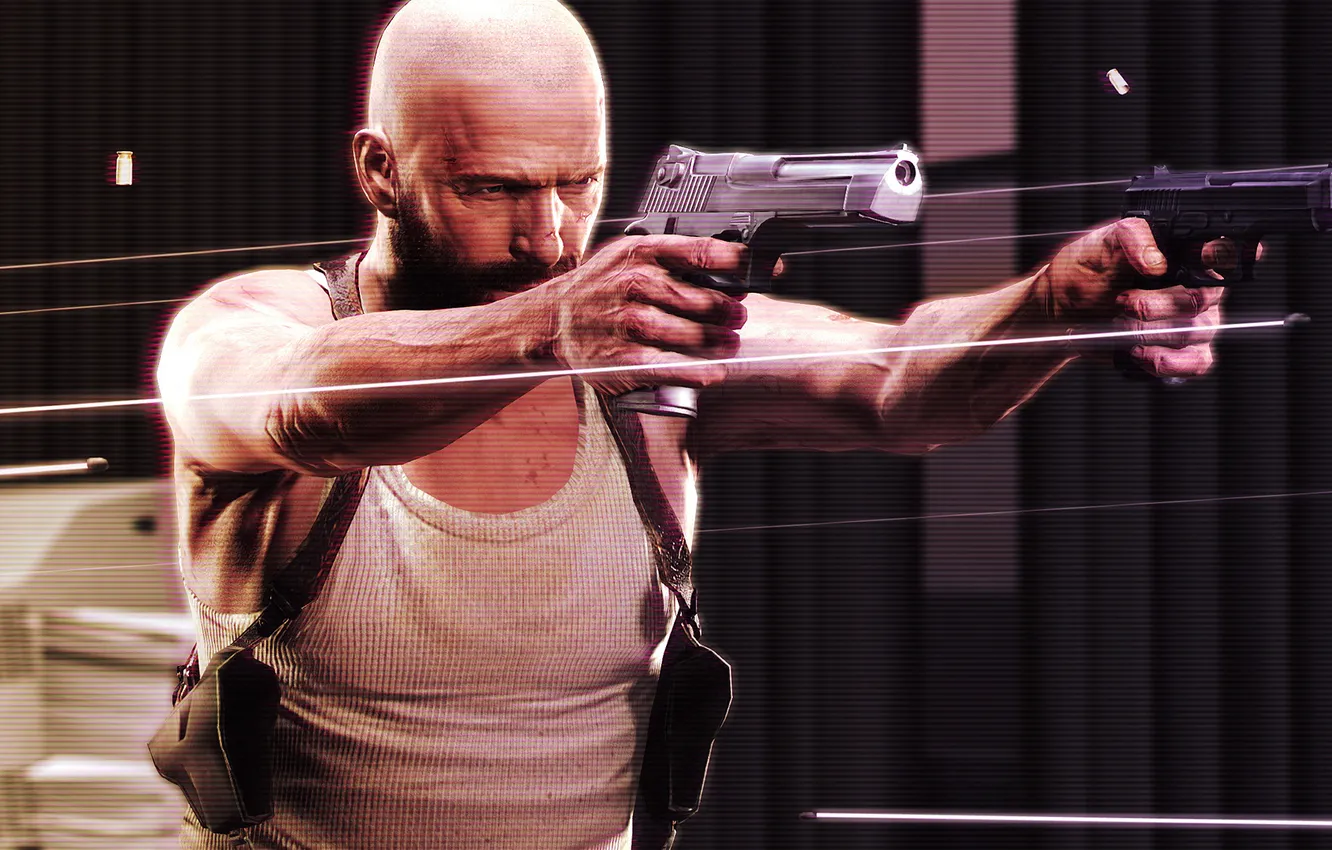 Photo wallpaper weapons, guns, shooting, guns, bullets, game, Max Payne 3, Max