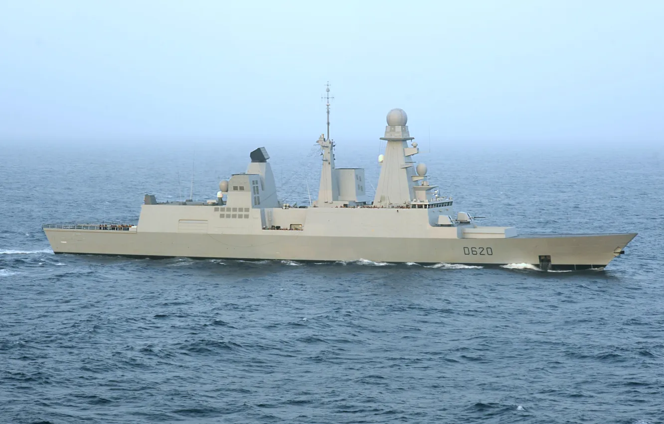 Photo wallpaper destroyer, French Navy, D620, FS Forbin