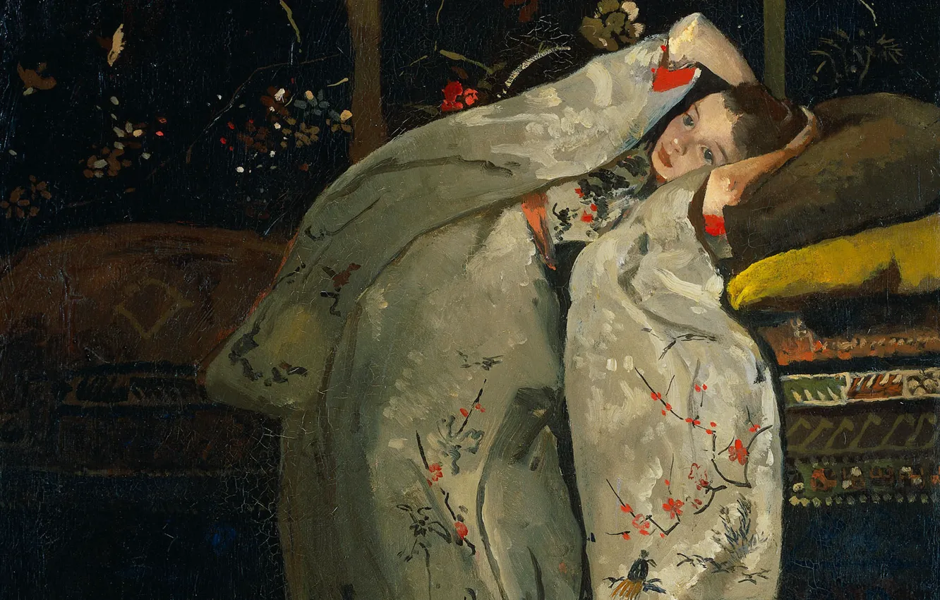 Photo wallpaper picture, genre, Georg Hendrik Breitner, Girl in Kimono