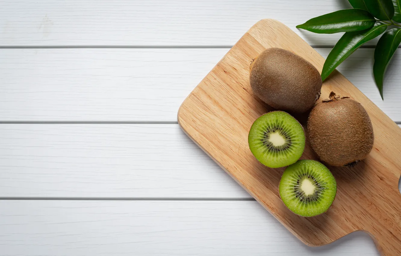 Photo wallpaper Board, kiwi, slices