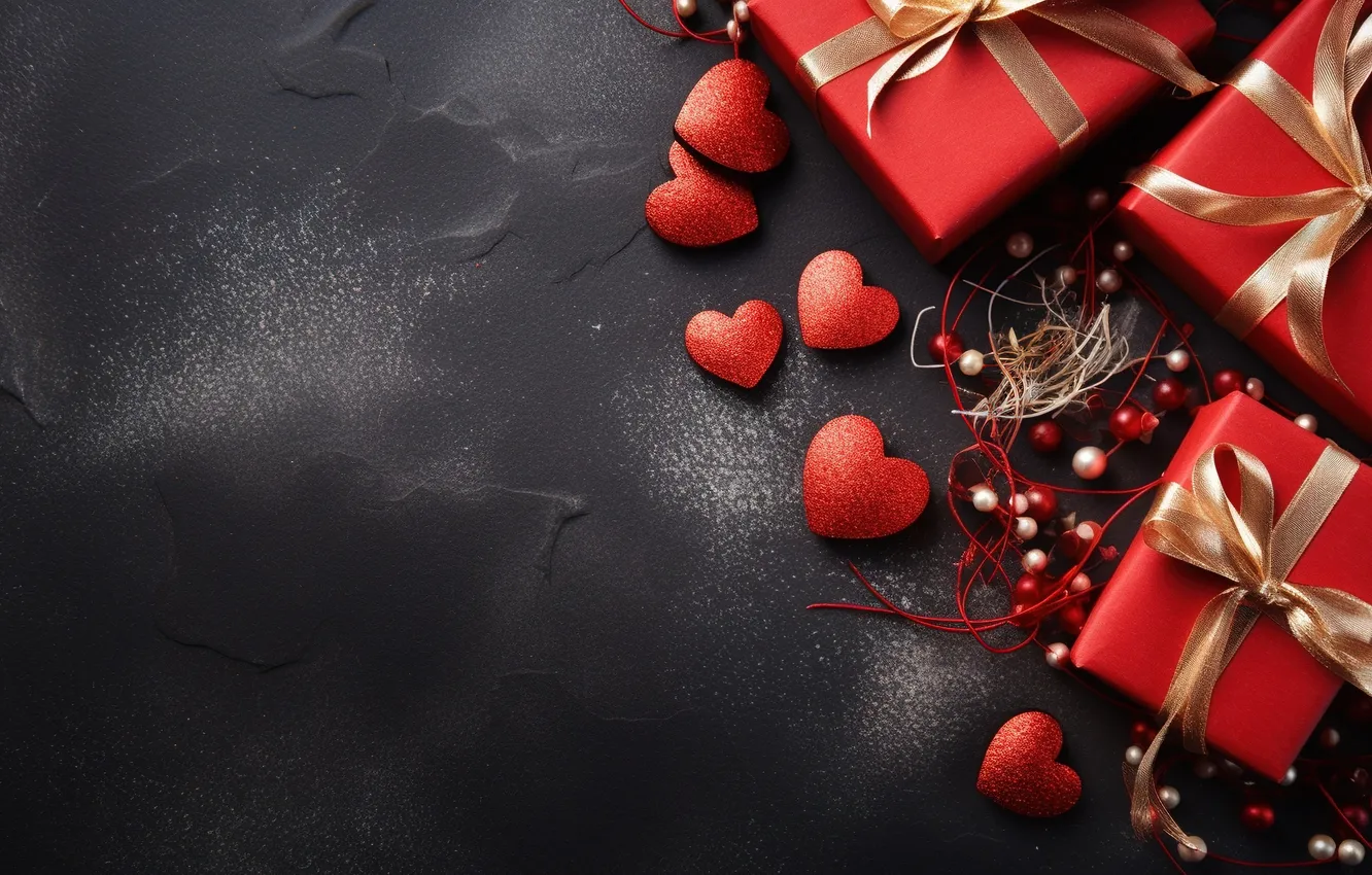 Photo wallpaper love, gift, romance, heart, love, happy, Valentine's day, romantic