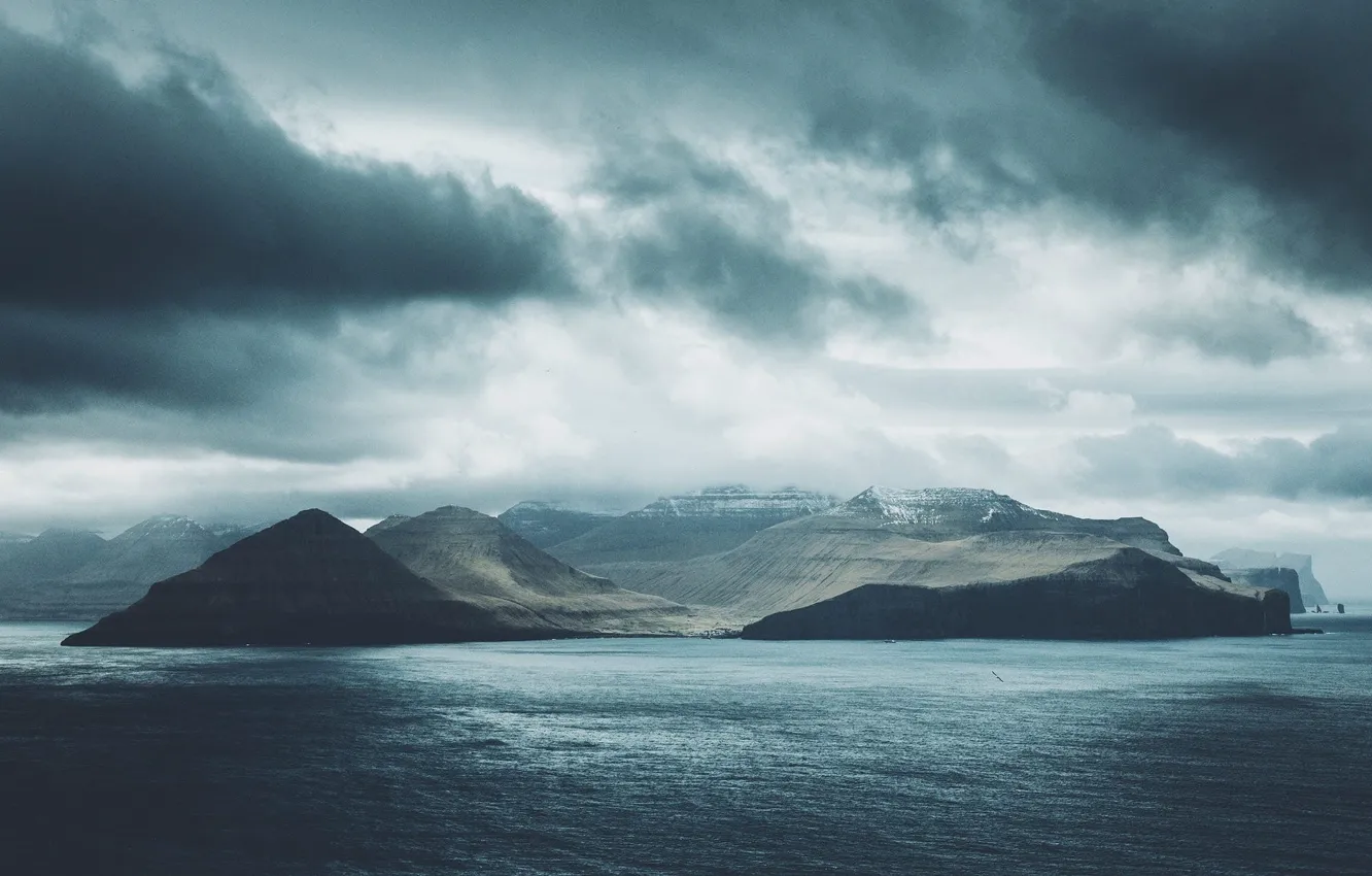 Photo wallpaper sea, nature, mountains