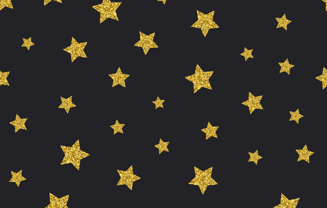 Photo wallpaper stars, gold, golden, black background, black, background, stars