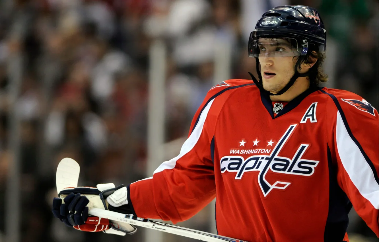 Photo wallpaper hockey player, Alexander, Washington Capitals, Ovechkin