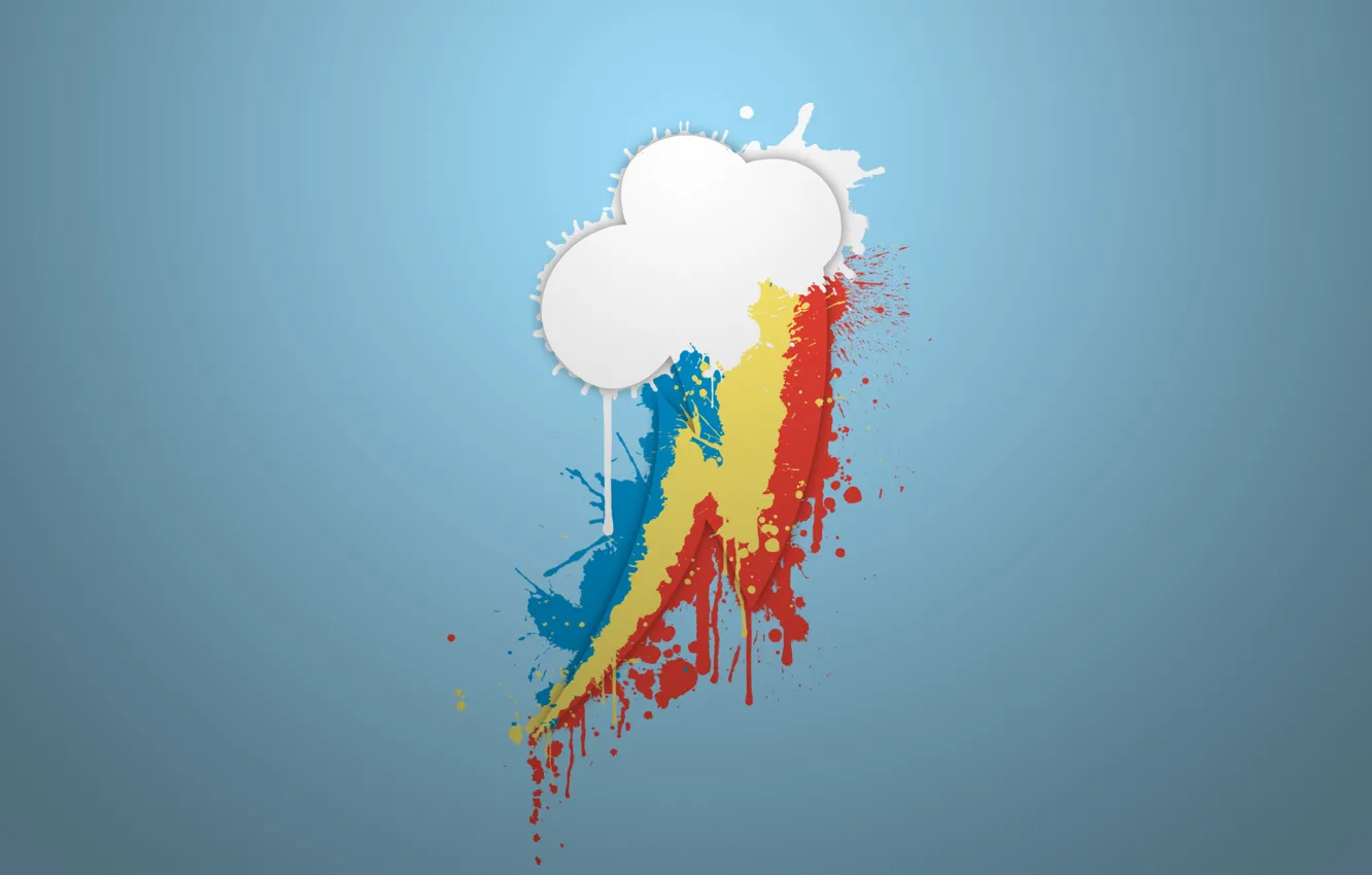 Photo wallpaper white, blue, yellow, red, blue, paint, pony, rainbow