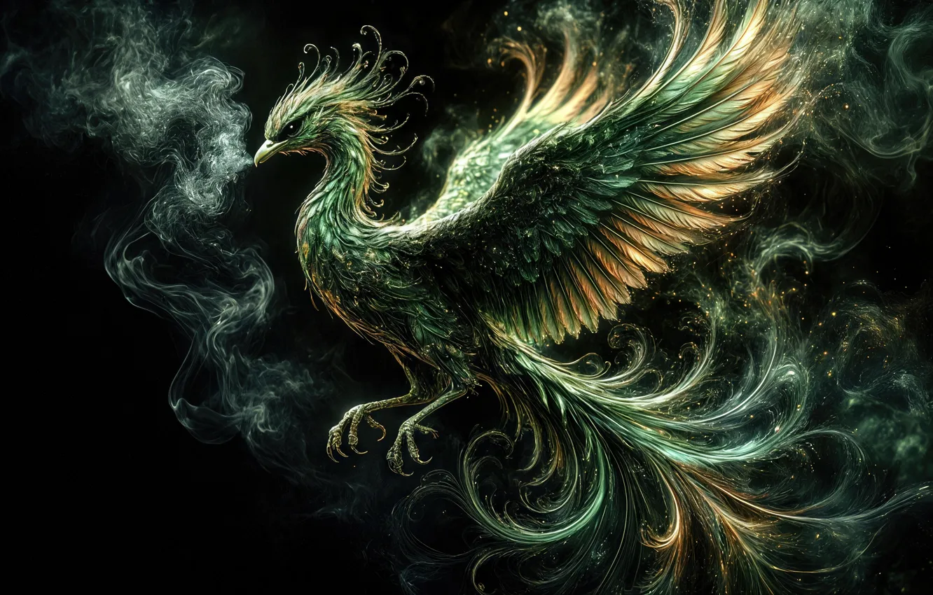 Photo wallpaper immortality, phoenix, rebirth