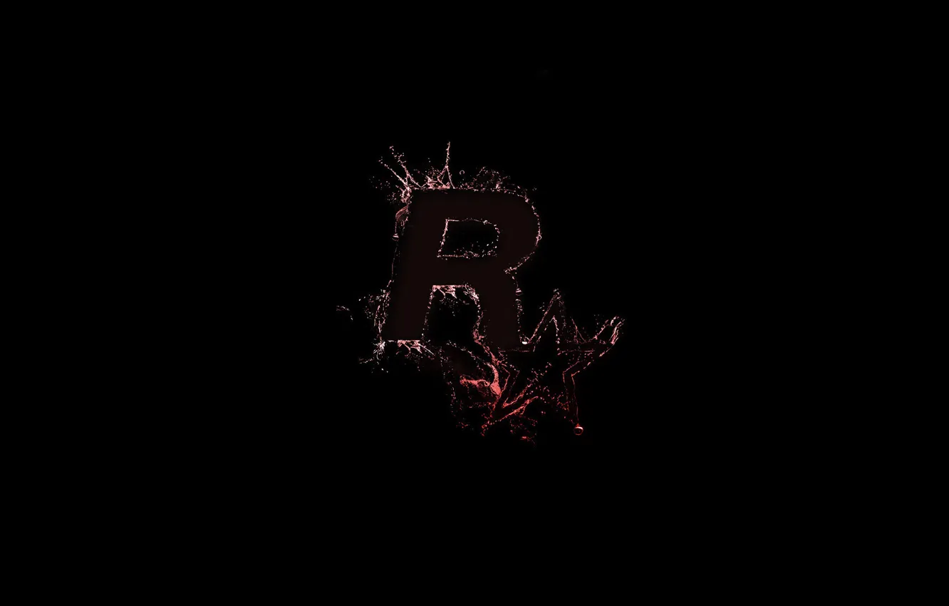 Photo wallpaper logo, game, star, background, Rockstar Games, Rockstar Logo