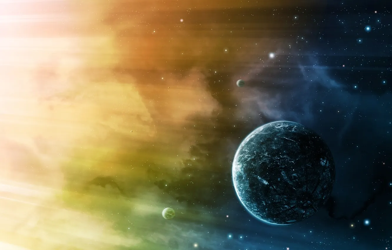 Photo wallpaper stars, space, planet, galaxy, space