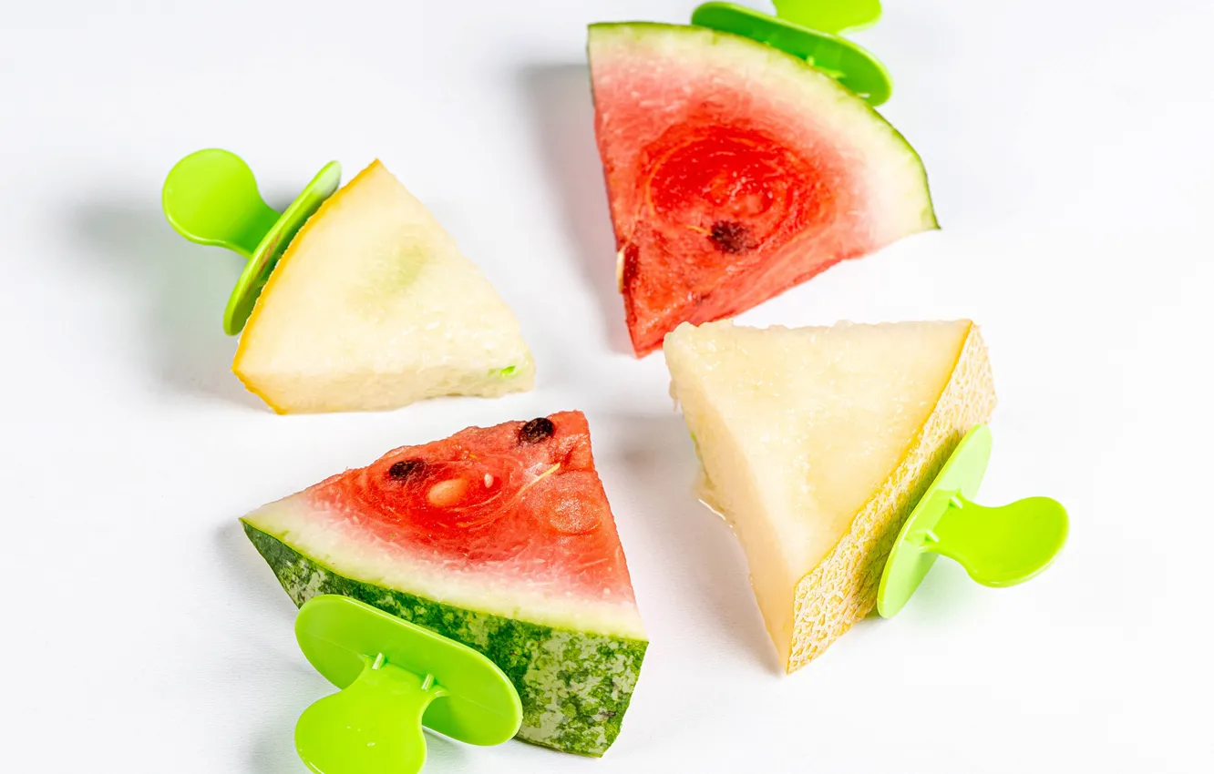 Photo wallpaper watermelon, pieces, melon