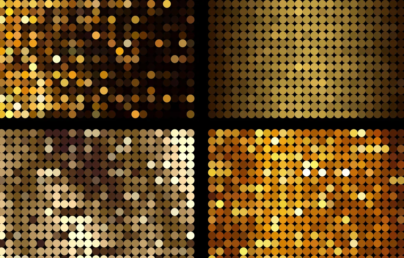 Photo wallpaper circles, texture, yellow-gold