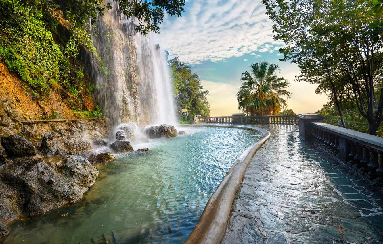 Photo wallpaper summer, the city, Park, France, France, nice, Cote d'azur, Cote d'azur