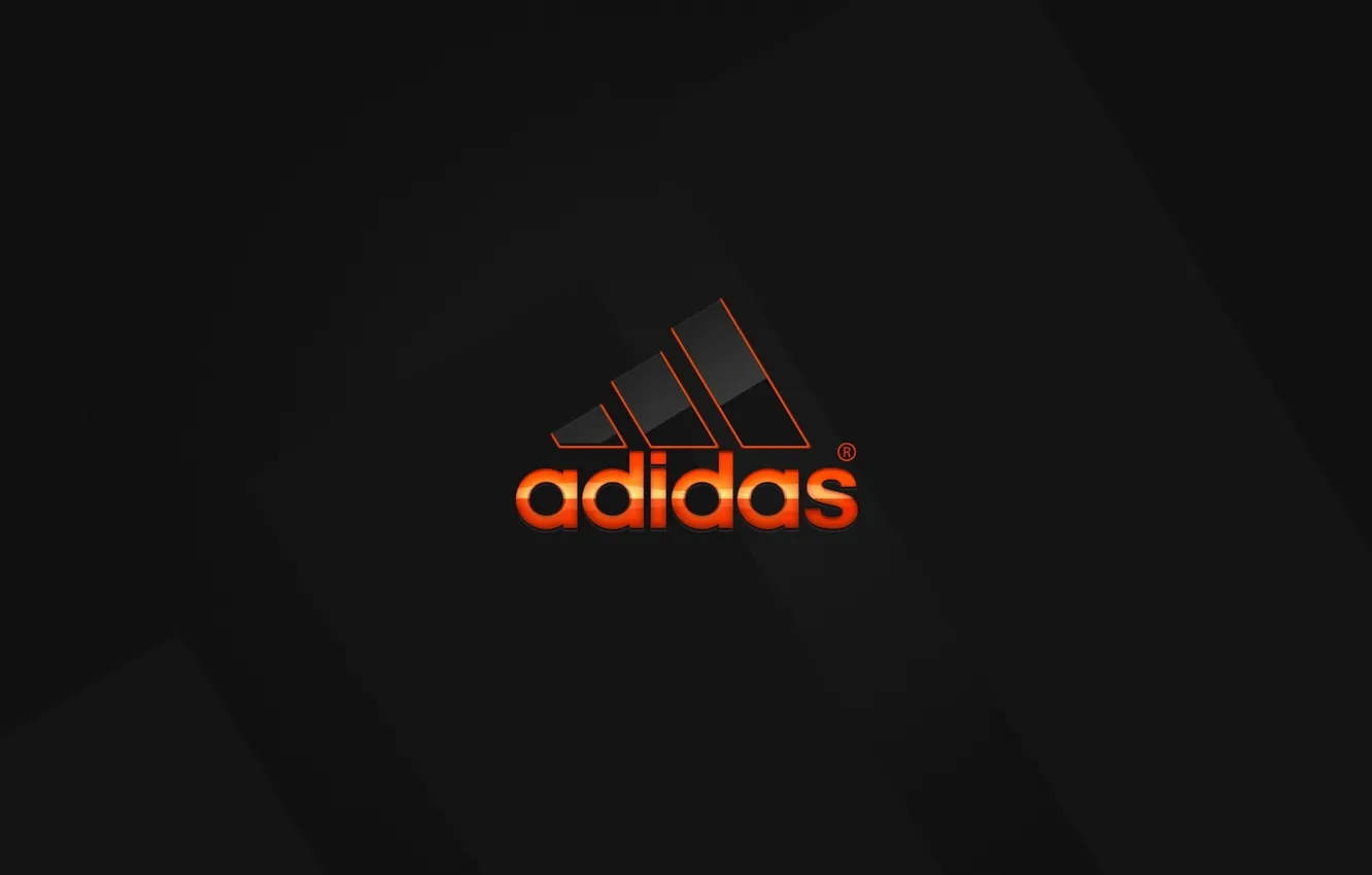Photo wallpaper orange, logo, logo, Adidas, adidas, orange