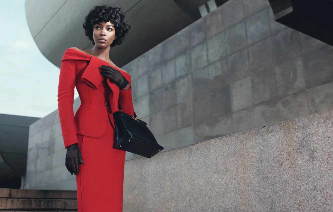 Photo wallpaper girl, pose, model, Naomi Campbell, Naomi Campbell