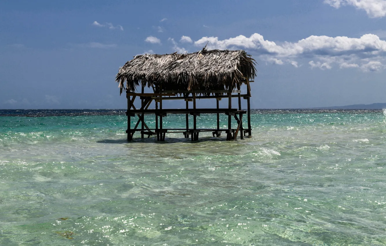 Photo wallpaper summer, holidays, sky, ocean, beautiful, clouds, vacation, Paradise Island
