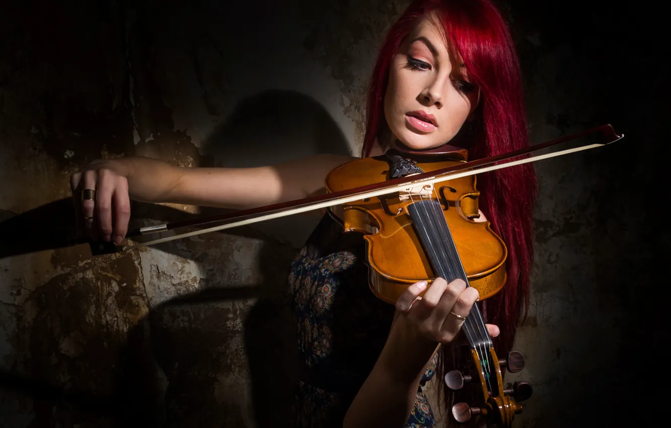 Photo wallpaper girl, violin, the game, Violin
