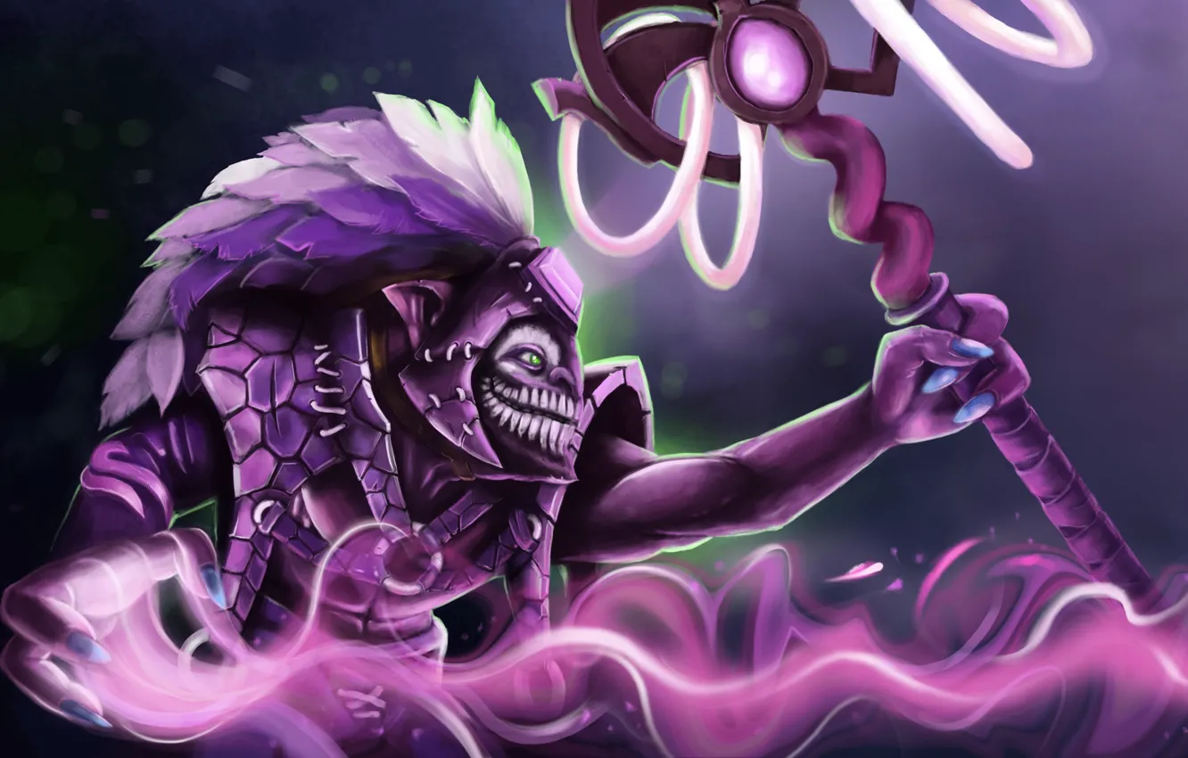 Photo wallpaper magic, art, staff, Dota 2, Dazzle, Shadow Priest, ionic-ink