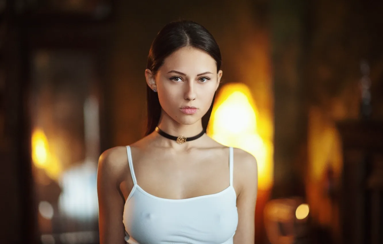 Photo wallpaper girl, nipples, beautiful, model, look, Charming, Ekaterina Timokhina